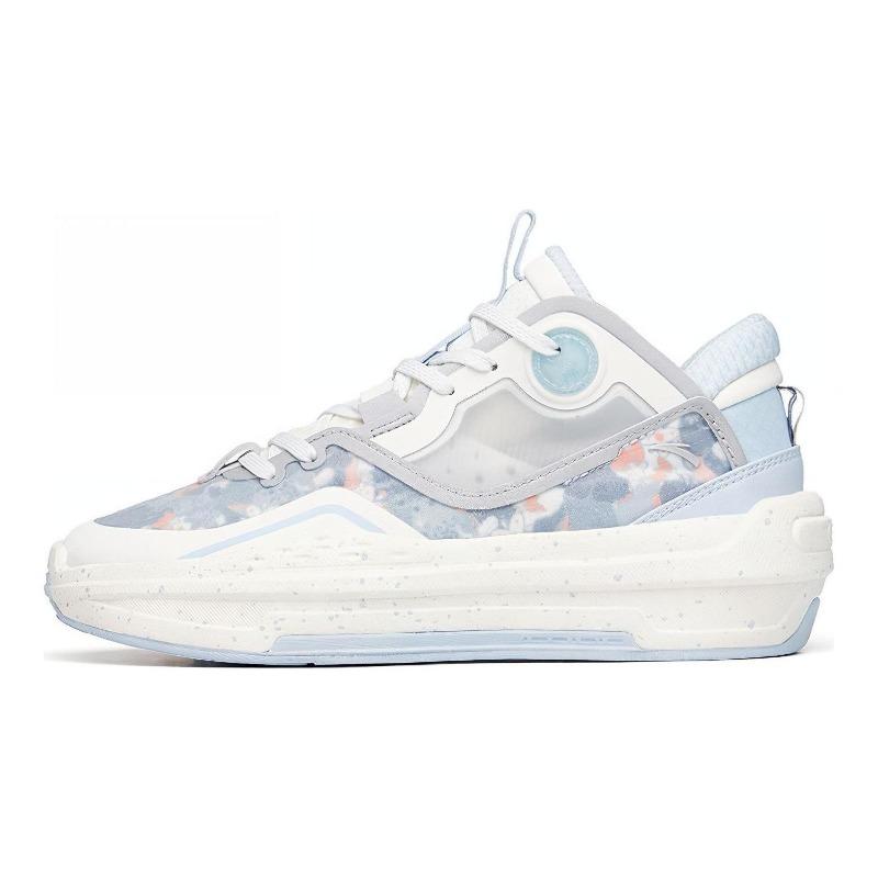 Anta C37 2.0 Women Mid-top Skate Shoes Grey Blue, Fabric & Synthetic Leather, Non-slip & Durable 922228082-5 36