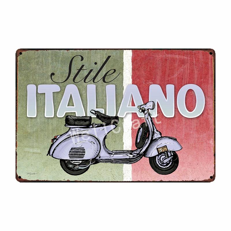 

[ WellCraft ] Lambretta Motor Tin Sign Home Wall Plaque Painting Store Decor 20*30 CM FG-204 20x30cm（7.8x11.8inch）