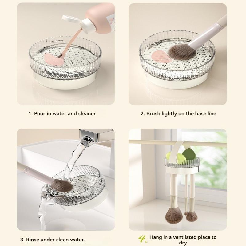 360 Rotating Makeup Brush Organizer Washable Drying Vanity Storage Box for Brushes Eyeshadow Lipstick Dustproof