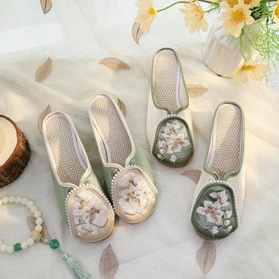 [Dai Rou] 2025 Summer New Old Beijing Cloth Shoes Simple Temperament Cheongsam Slippers Comfortable Ethnic Style Women's Shoes