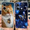 For Xiaomi Poco X6 Pro 5G Case Cute Cat Butterfly Painted Cover Soft Silicone Phone Case For Xiaomi Poco X6 Pro PocoX6 5G Fundas