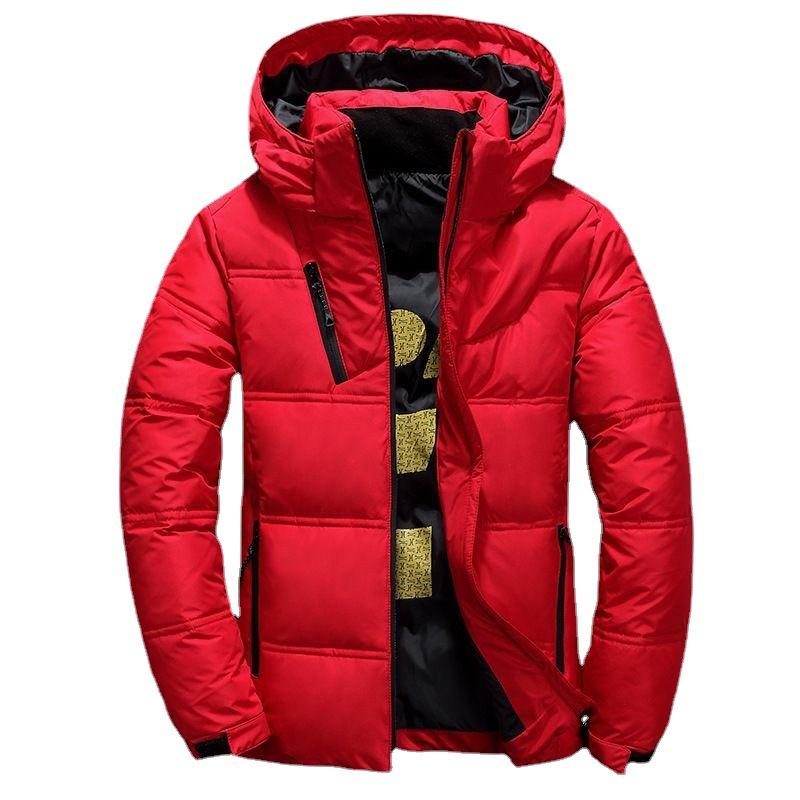 Autumn and Winter Fashion Ultra Light Duck Down Hooded Down Jacket Men's White Duck Down Feather Warm Coat Men's Street Clothing