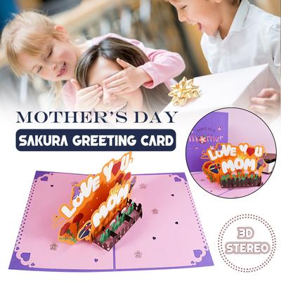 Mother's Day Flower -up Card-3D Card Spring Mother Greeting Card