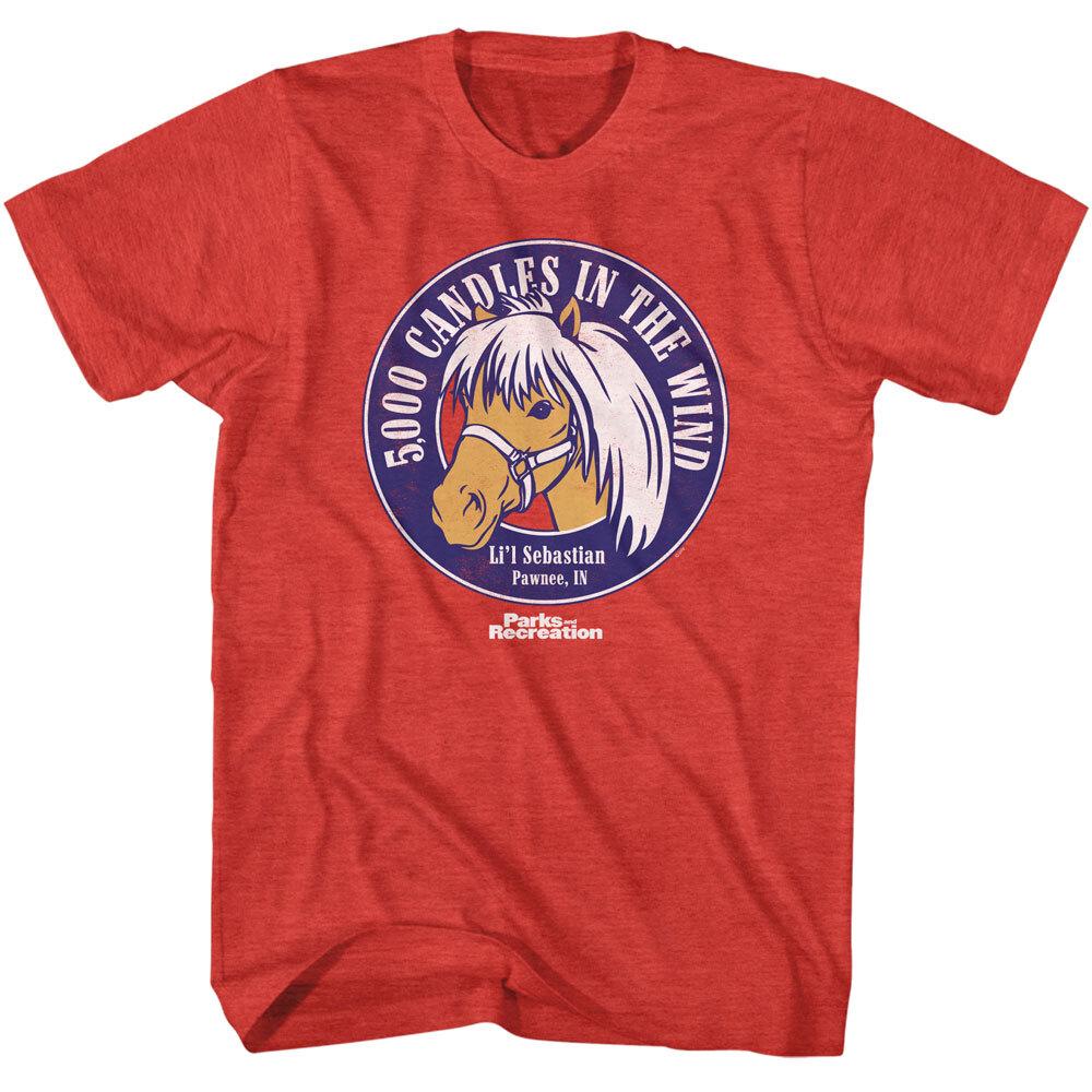 Parks and Recreation 5000 Candles In Wind Lil Sebastian Pawnee IN Men T Shirt XL