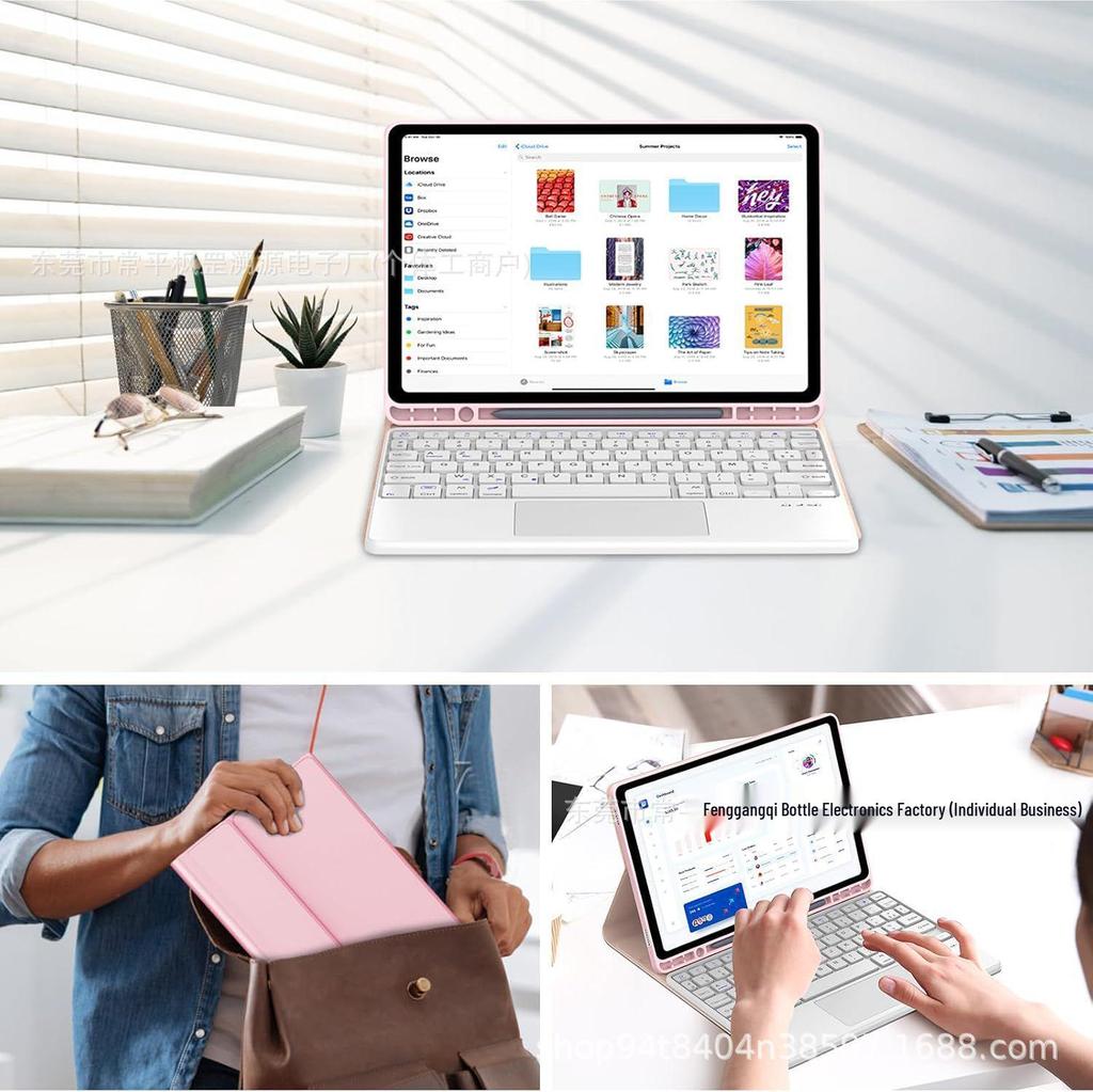 Samsung Galaxy Tab A9+ s AZERTY Bluetooth klávesnicovým pouzdrem, 11palcový ochranný kryt