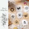 Holz Gummi Stempel Set Exquisite Spitze Muster Stempel DIY Bastelstempel Minimalistische Schmetterling Gummi Stempel Für Scrapbook Foto