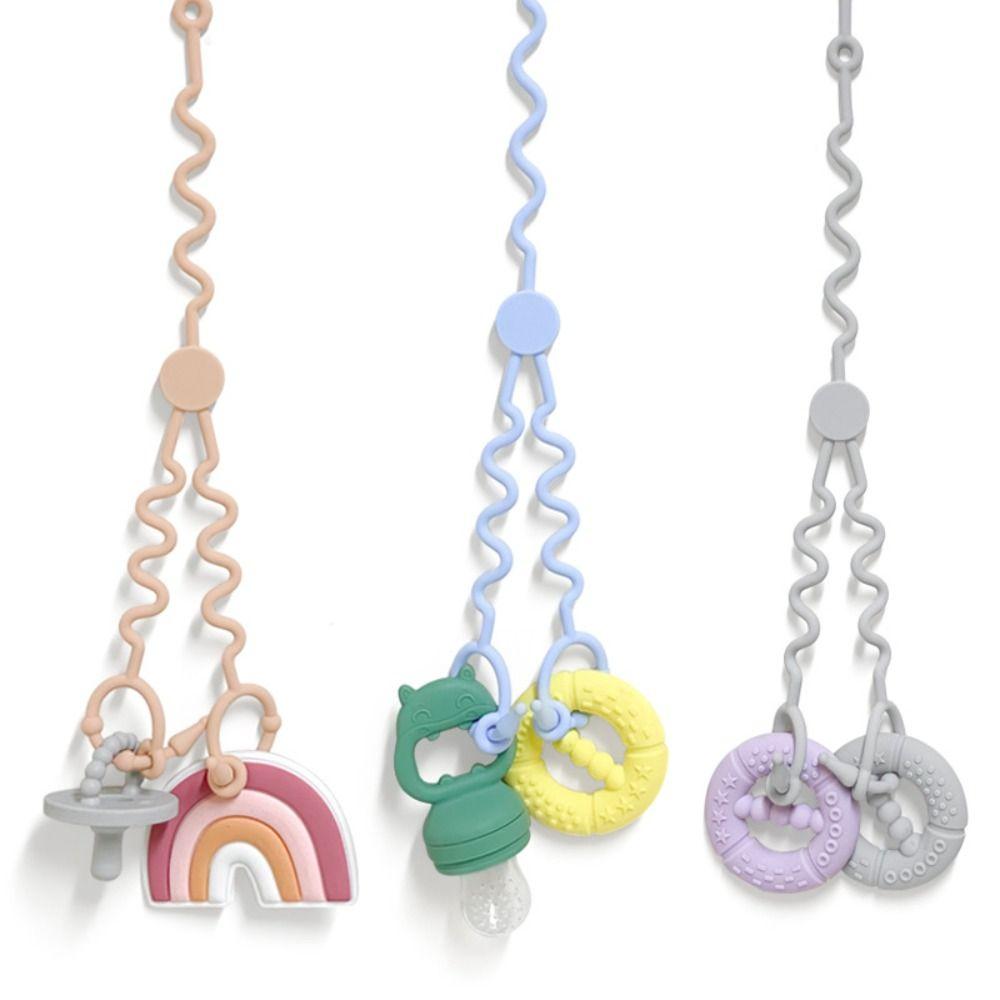 

Safety Silicon Nipple Anti-drop Chain Portable Baby Pacifier Chain Baby зелений