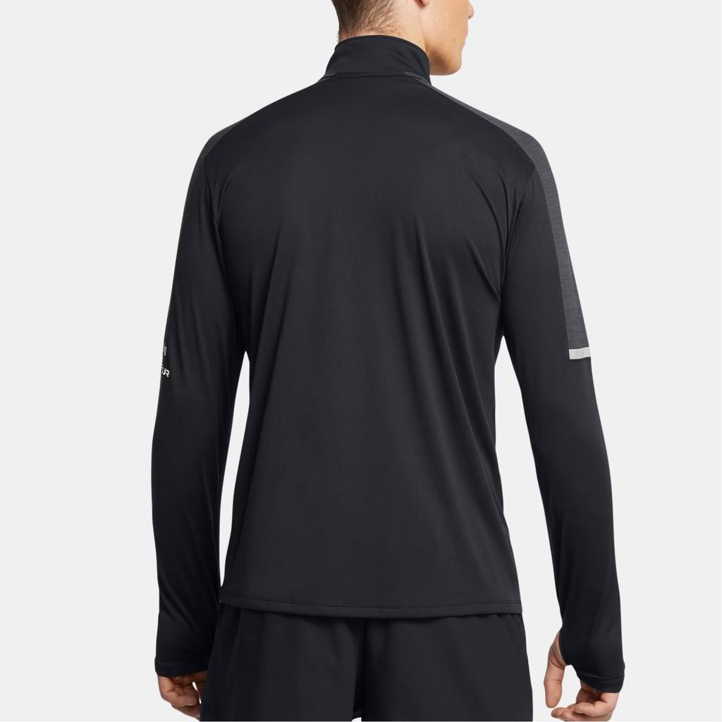 Under Armour Tech Brand Logo 1/4 Zip Training Long Sleeve Hoodie Men Hoodies Black 1385977-002