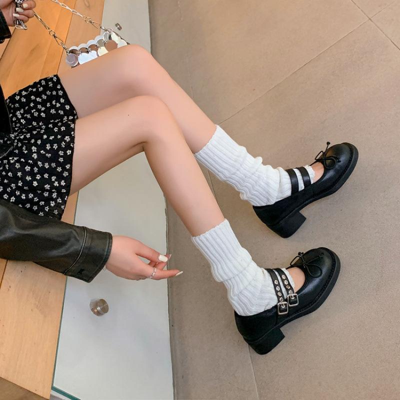 

Low-heeled leather small leather shoes women s new women s fashion single shoes round head comfortable non-slip thick sole large size sheepskin women 34 чёрный