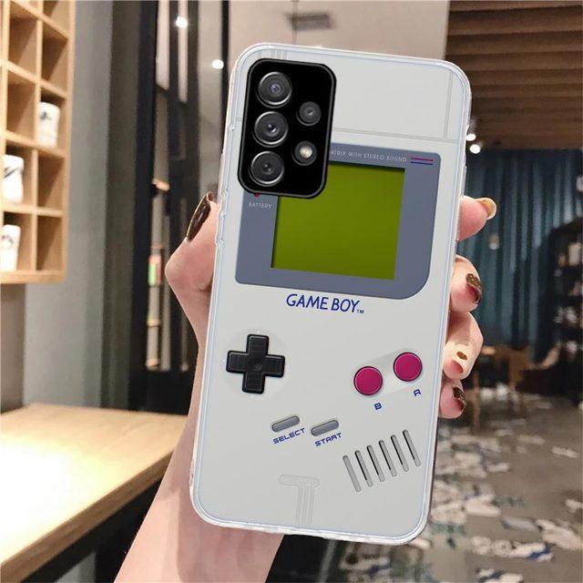 Gameboy Boy Oyunu Yumuşak Telefon samsung kılıfı Galaxy A52 A53 A12 A13 A22 A23 A32 A33 A72 A73 5g A02s A03s A50s Desen Kapak