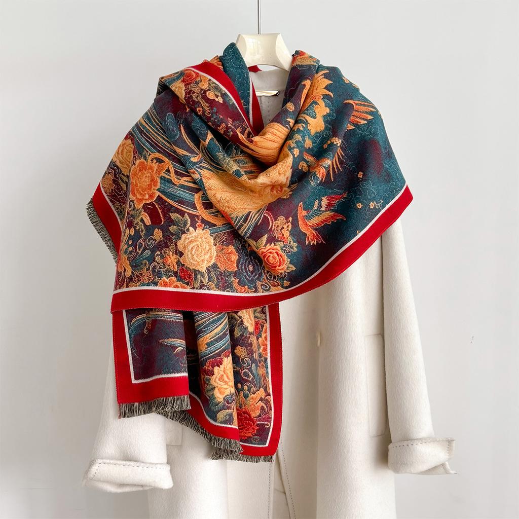 Winter Thickened Warm Shawl Cashmere And Versatile Variety Of Windproof And Cold-Proof Scarf Neck Protection Scarves