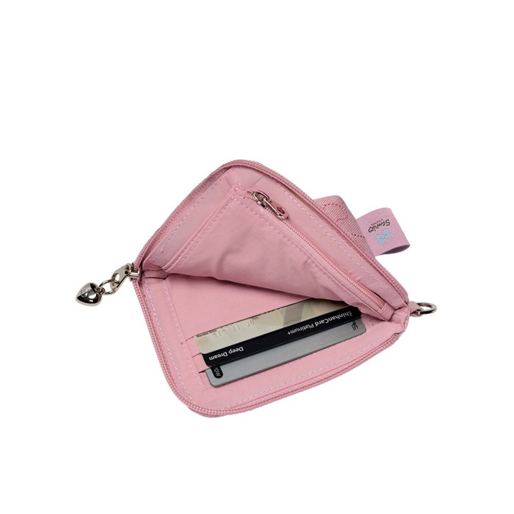 JOSEPH & STACEY Denim Keyring Card Wallet My Melody Washed Pink