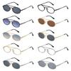 Small Frame Oval Sunglasses Double Beam Steampunk Sunglasses Punk UV400 Sun Glasses  Unisex