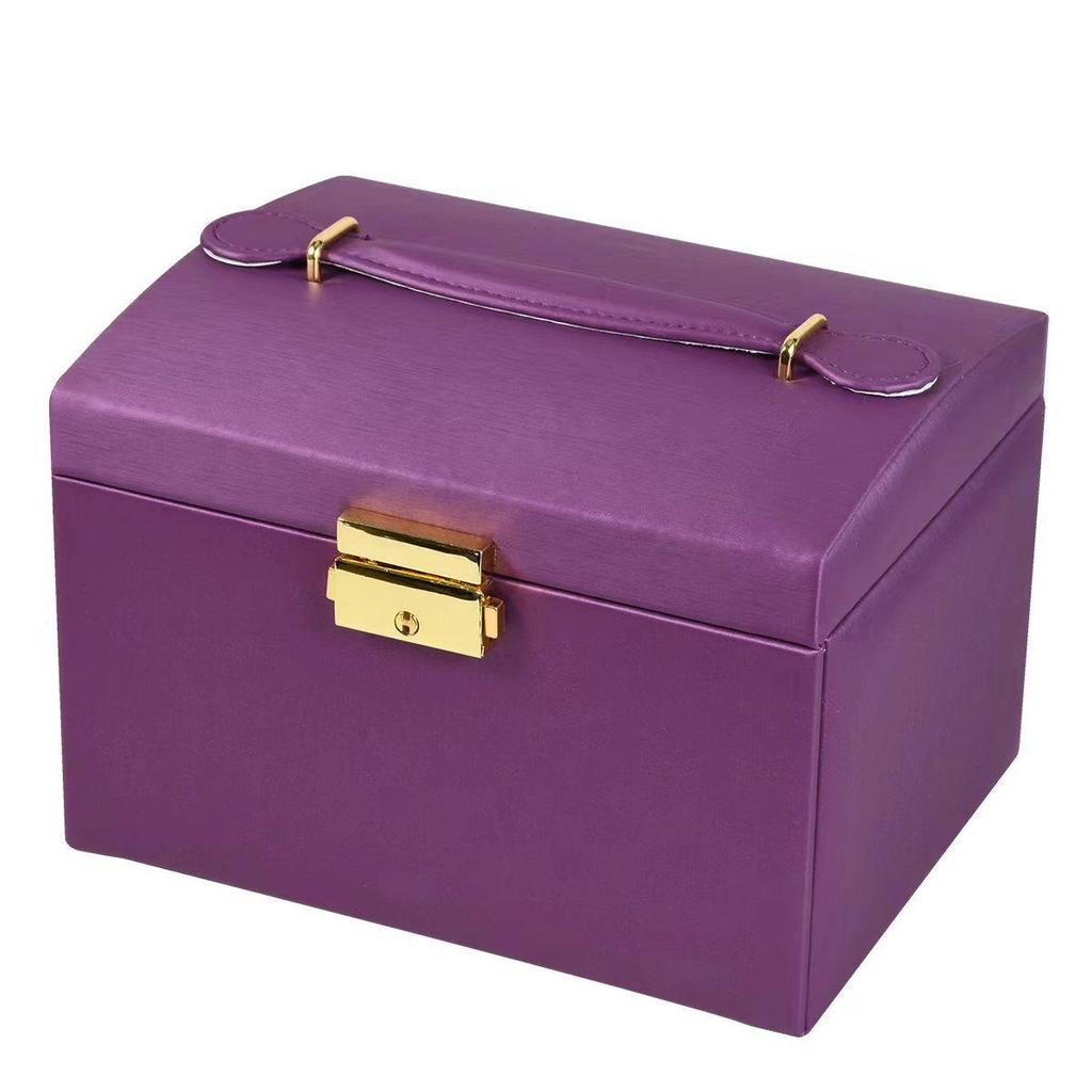 Elegant Three-Layer Jewelry Box: High-Capacity Storage for Necklaces, Earrings, and Rings