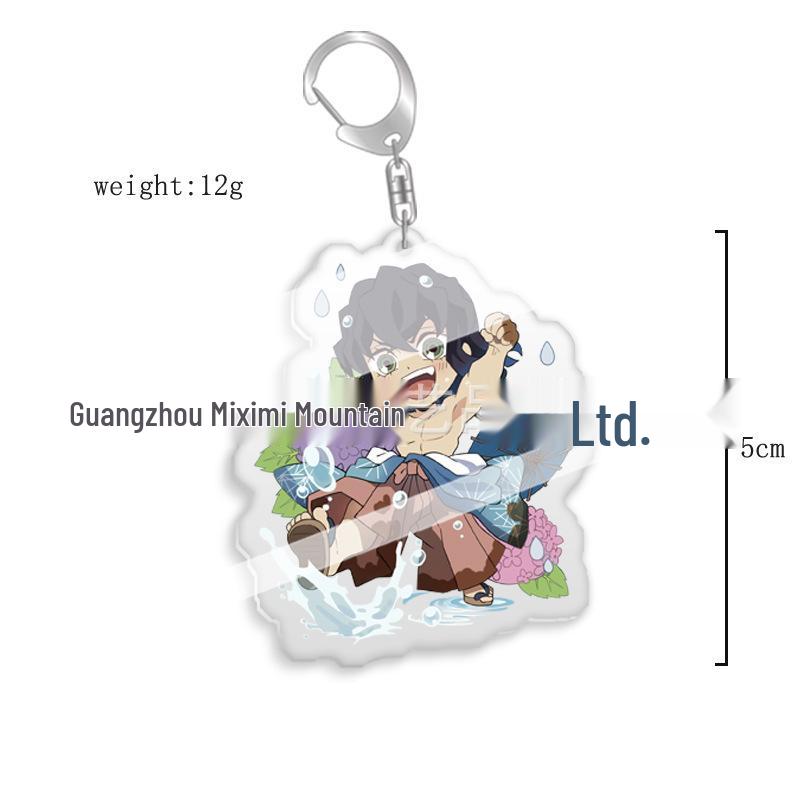 Demon Slayer Chibi Acrylic Keychain: Tanjiro, Nezuko, Giyu, Zenitsu Backpack Charm