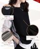 Neiman by Layered Striped Long Sleeve Shirt with Contrast Crew No Plus Fluffy No Office Slimming Senior Women's Pattern, Casual, Spring/Autumn