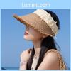 Summer Straw Hat With Wide Brim And Breathable Paper Grass Material For Outdoor Sun Protection