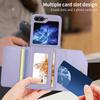 For Samsung Galaxy Z Flip7 FE 5G/Z Flip6 5G Case with Shoulder Strap PU+PC Wallet Phone Cover Built-In Back Screen Film