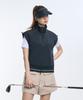 2ELA Ice Smoothie Women'S Polyester Cooling Striped Mock Neck Short Sleeve T-Shirt 4 Colors