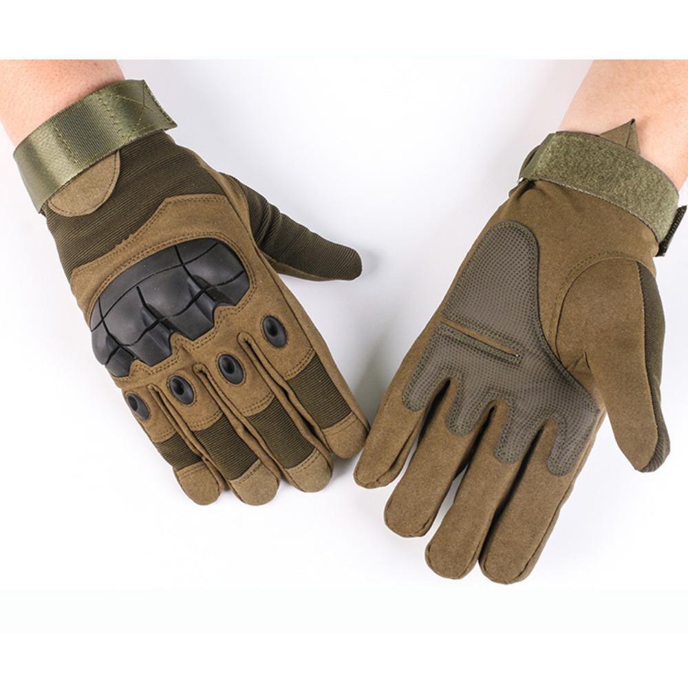 Outdoor Tactical Half Finger Gloves Field Training Sports Riding Mountaineering Non-Slip Motorcycle Full Finger Touch Screen Leather Gloves