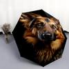 1pc Cute dog pattern Umbrella Portable Folding Umbrella Iron Frame Hole Bone Structure Outdoor Home Umbrella