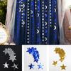 Eid Muslim Mubarak Islam Banner Mirror Star Ramadan Trendy Bunting Decor Hanging