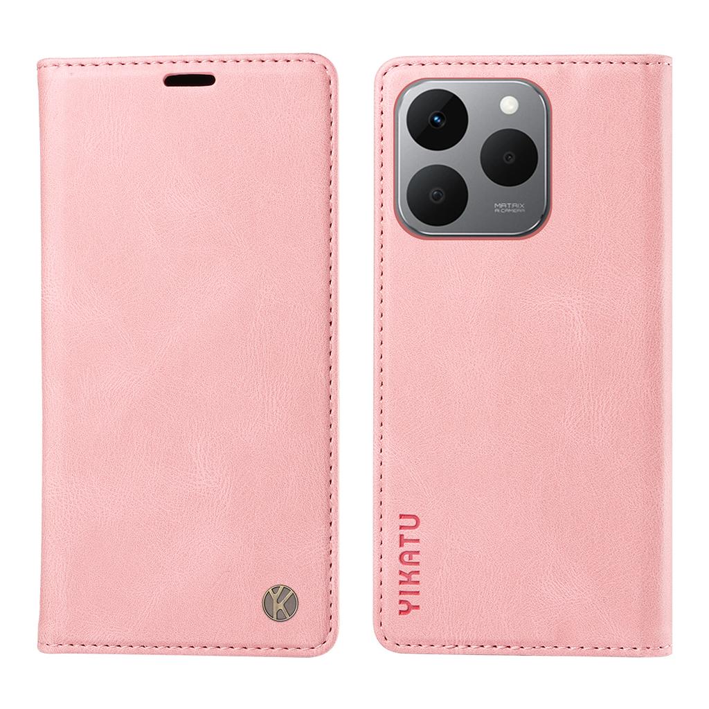 For Realme 15T 5G Leather Cover YIKATU YK-004 Skin-Touch Wallet Phone Cases