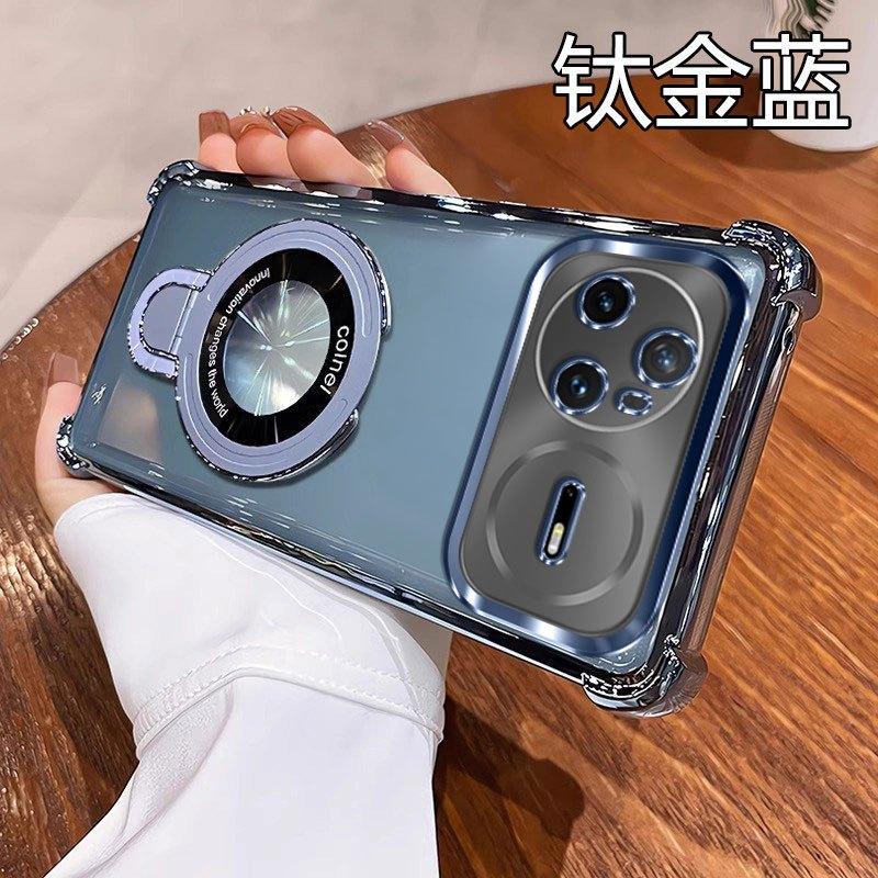 Case for Huawei Nova 15 Pro Ultra Nova15 15Pro 15Ultra Luxury Plated Transparent U Shield Magnetic Bracket Frosted TPU  Funda