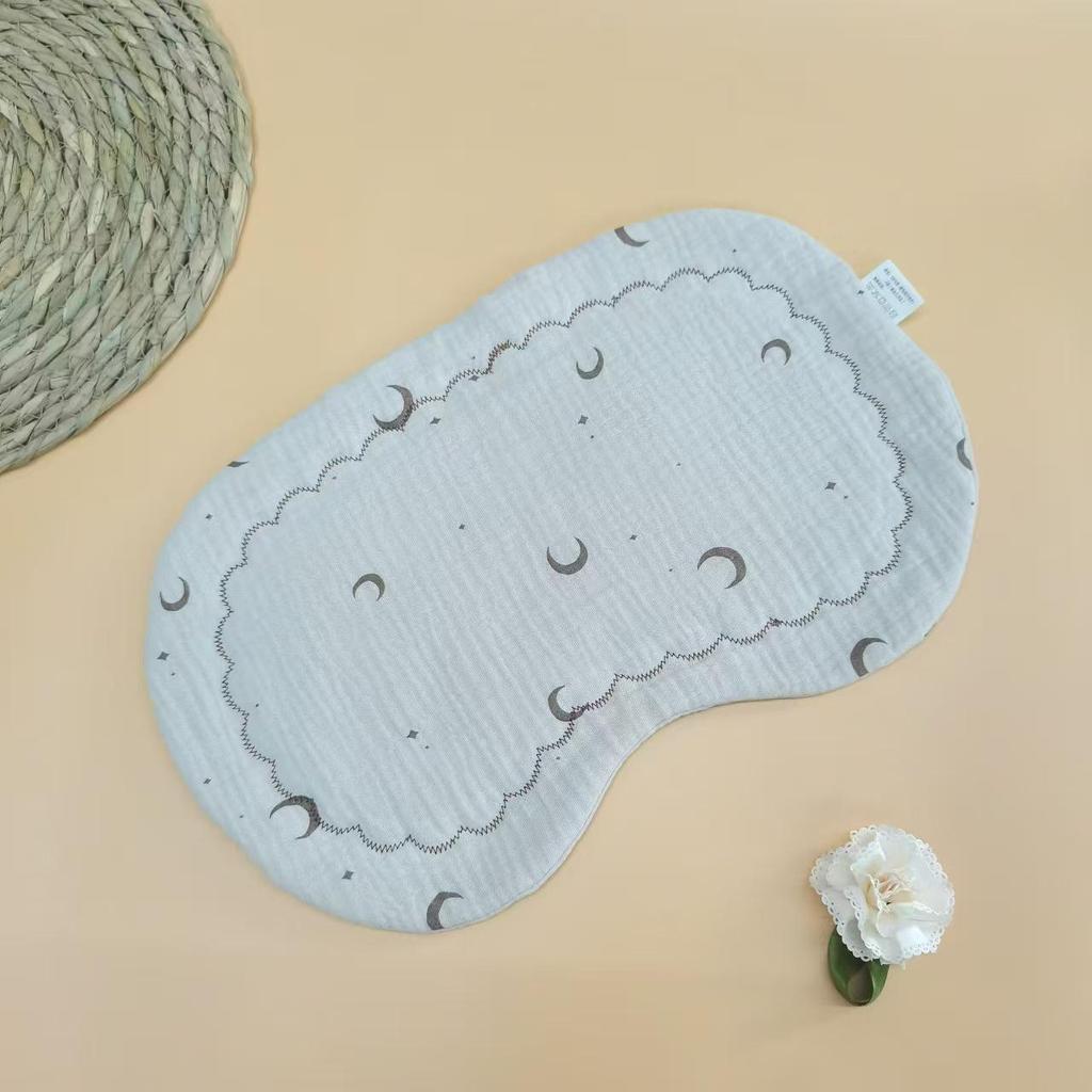 Oreiller pour bébé double face en forme de nuage, pour nouveau-né 0-6 mois, avec housse supplémentaire en coton et gaze.