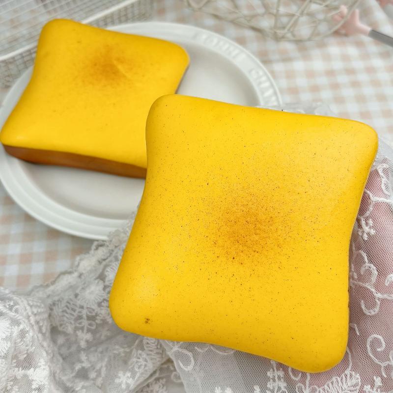 Toast Bread Slow Rising Squeeze Toy Soft Fidget Toy Perfect Easter Basket Stuffer for Kids Stress Relief