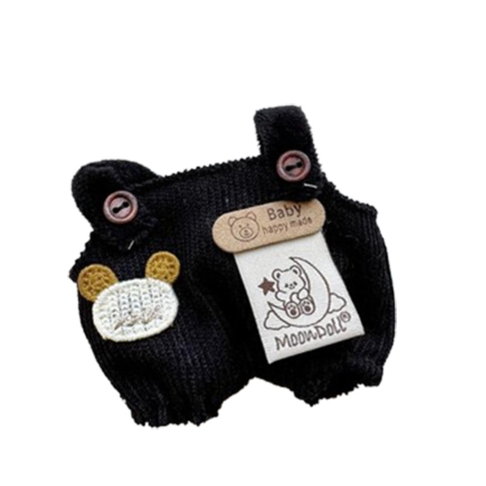 

Bear suspender Sitting Party Labubu Doll Clothes Replacement Mini Cotton Doll s Clothes Idol Dolls чорний