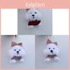 Plush Dog Pendant With Cute Bow For Wedding Gift And Home Decor