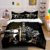 Rock Style Guitar Decor Set Multiple Sizes Kid'S And Adults' Bedroom Exquisite 3Pc Bedding Set, Gift