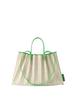 Joseph&Stacey Lucky Pleats Canvas Leaf Shopper L Permanent Green