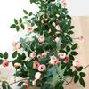 High Quality Plastic Silk Artificial Rose Vine 4 Colors 1.75m 54 Heads Hanging Flowers Rattan Fake Plants Leaves Home Decoration