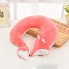 30*30*8CM Cute Fox Animal Cotton Plush U Shape Neck Pillow Travel Car Home Pillow Nap Pillow for Health Care