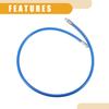 1Pc 37 Inch Universal 1/8" NPT Grease Gun Flex Hose - Trailer Flex Grease Hose Extension Non-Slip - Metal Blue