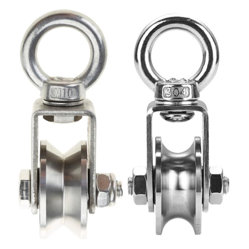 Super-Silent Swivel Pulleys Wheel Roller Pulley Block 360Degree Rotation Excellent Durability Traction Wheels Roller