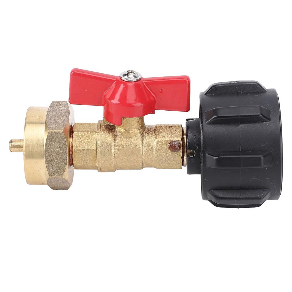 QCC1 Tank Refill Adapter with Shut On Off Controller Ball Valve Gas Easy Filler for 1lb Cylinder