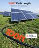 Solarkabel, 30,48 m Schwarz + Rot Kit, 10 AWG (6 mm²) Solarpanel-Verlängerungskabel, PV-Verzinnter Kupferdraht, für Außenbereich Haus Off-Grid Photovoltaik