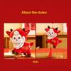 Soft Fluffy Year Of The Goat Plush Pendant With Lucky Blessing Embroidery For Spring Festival Decor New Year Gifts