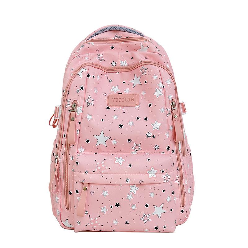 Backpack Korean Version of College Wind Stars Lightweight Cute Backpack Campus Class Sweet Outdoor Travel Student Schoolbag