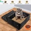 Outdoor Faltbare Katzentoilette Tragbare Faltbare Reise Haustier Katzentoilette Hundetoilette Schale Faltbarer Katzentoiletten-Topf Wasserdicht