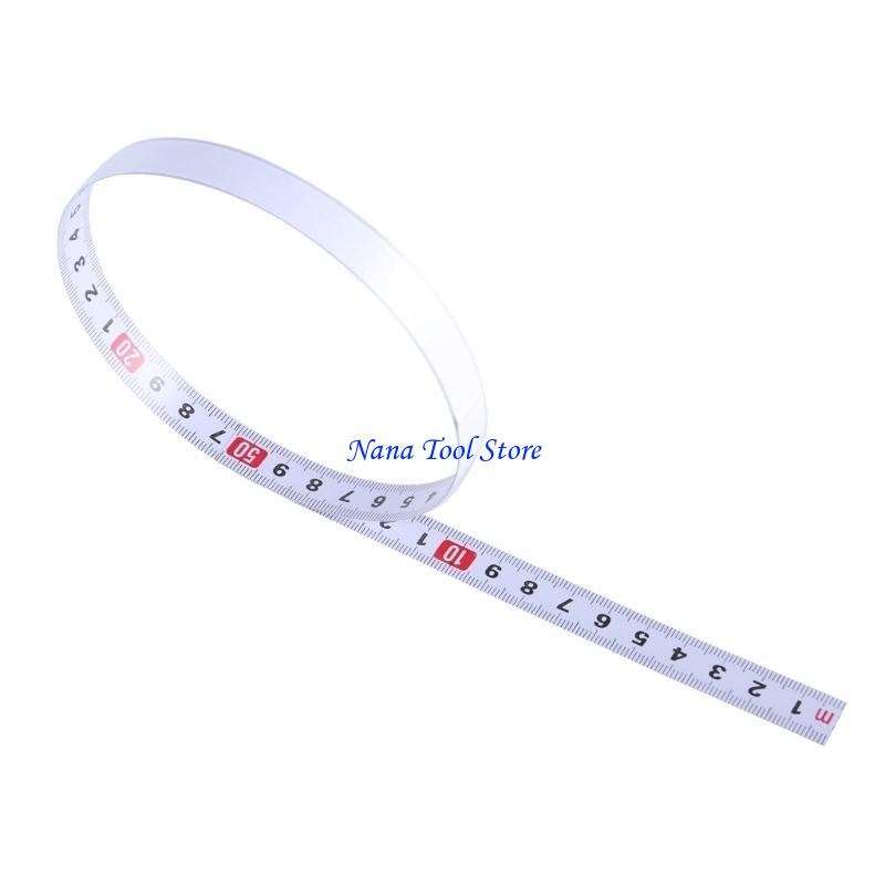 31GJ Adhesive Measuring Tape, Removable Adhesive Measuring Tape,Steel Metric  Tape Measure for Home or Office Use