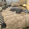 Washed Cotton Bed Four-piece Set Simple Bedding Quilt Cover Bed Sheet Dormitory Three-piece Set