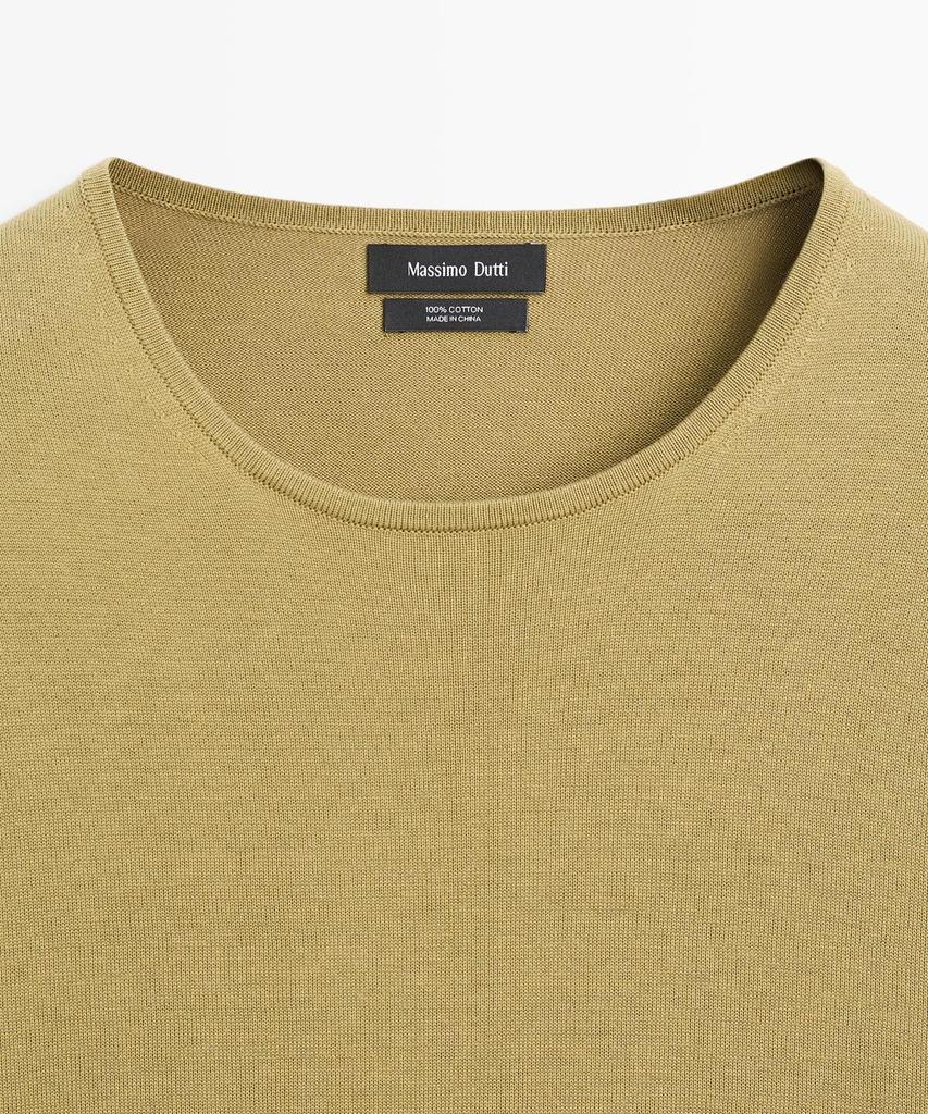 Masimodutti Cotton Round Neck Knit Sweater