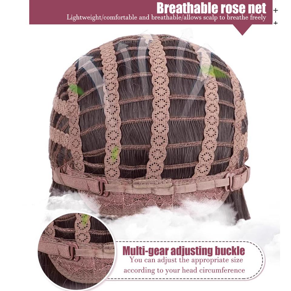 Blue And Black Highlights Long Synthetic Wig Female Jellyfish Mullet Head Lolita Layered Long Straight Hair Daily Sense Cos Wig