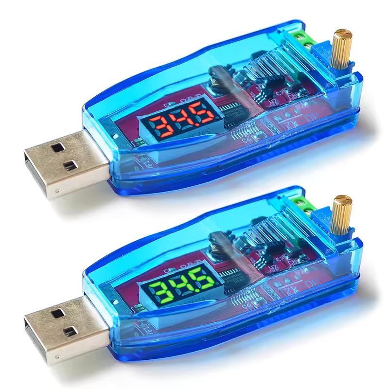 

LED DC-DC 5V to DC 1-24V Adjustable Potentiometer USB Step Up/Down Buck Boost Converter Power Supply Voltage Regulator Module зелений