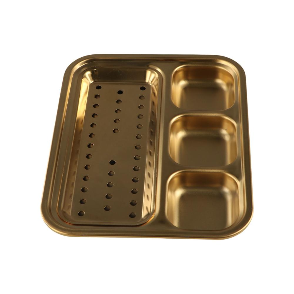 Convenient BBQ Tray 304 Stainless Steel Multipurpose Divided Plates Home Gatherings