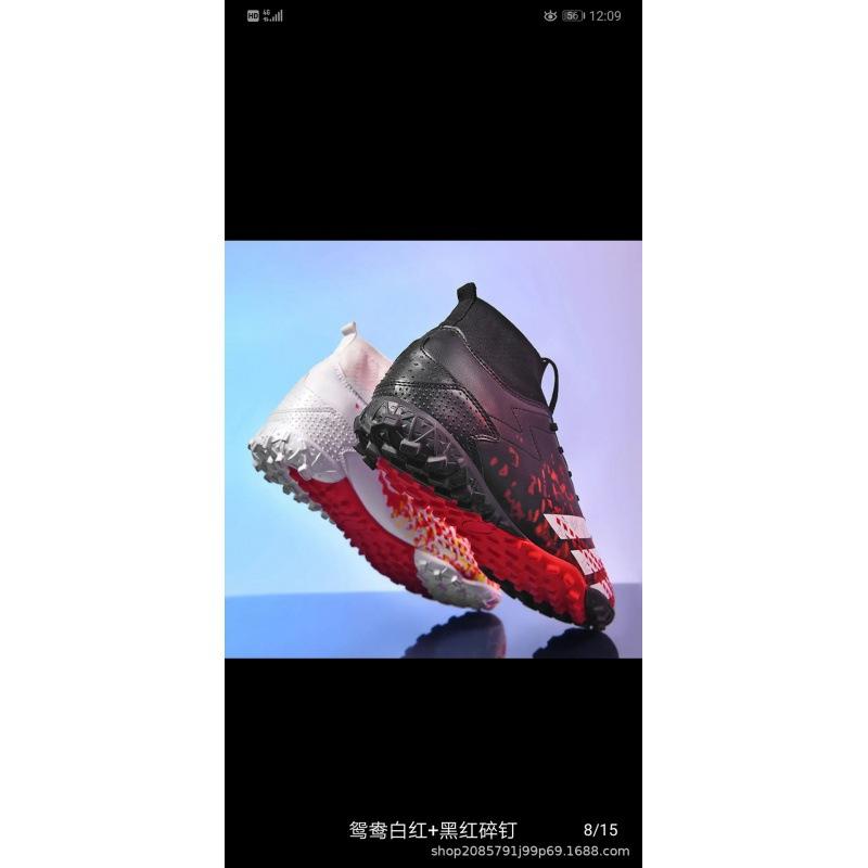 2025 new high-top mandarin duck football shoes men's broken nails children's girls AG long nails student training sports shoes